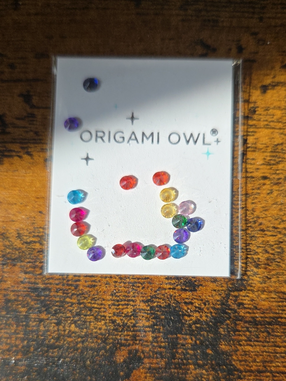 Origami Owl Multicolor Crystal Gem Stickers — Rainbow Accent Set